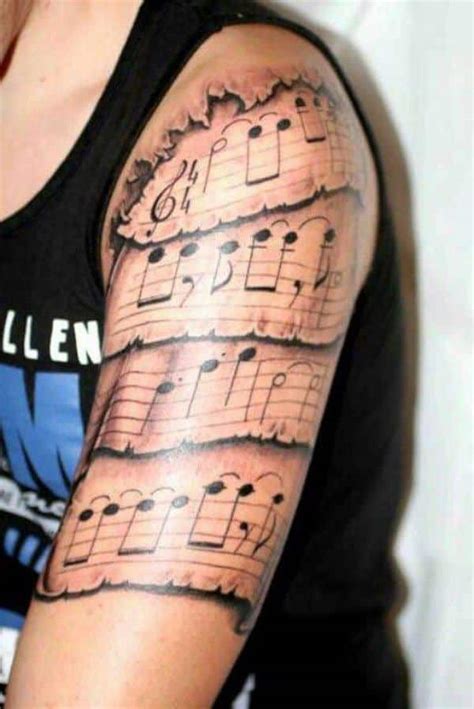 masculine music tattoos for men|tattoos on music for men.